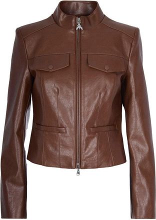 Patrizia Pepe Brown Biker Jacket