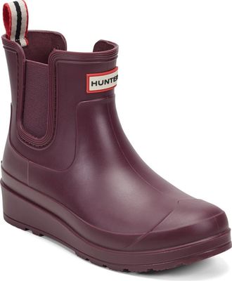 Hunter Tabitha Chelsea Waterproof Rain Boot in Dark Red at Nordstrom Rack, Size 10