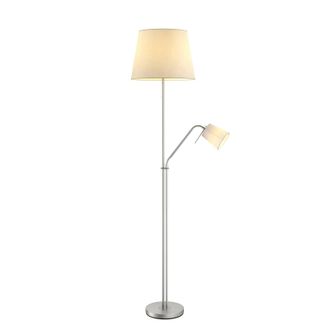 Lindby L&aacute;mpara De Pie nantwin En Blanco Textura, Tela, Tejido, Seda - Lindby