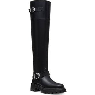 Stuart Weitzman Emerson Buckle Over the Knee Boot in Black at Nordstrom Rack, Size 9.5