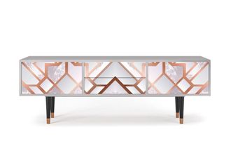 StoryZ Mueble de TV rosa claro 2 cajones y 2 puertas L 170 cm