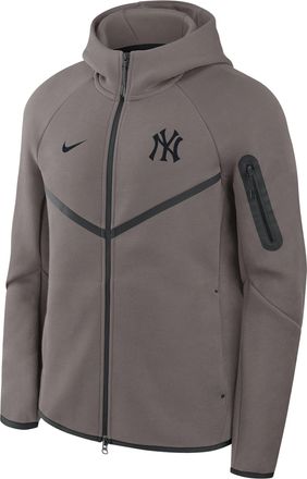 Nike New York Yankees Tech Fleece Nike Mens MLB Full-Zip Hooded Jacket in Brown | 05L40LYKNK-R3D