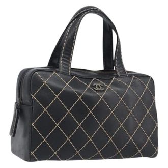 Chanel Pre-owned Vintage Hand Bag - Dames - Pre-owned - Zwart - Maat: ONE Size Leer