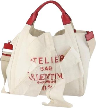 Valentino Pre-owned Tote Bags, female, White, Size: ONE SIZE Pre-owned Atelier 02 Tote