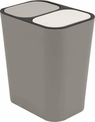 OEM Cubo De Basura Doble Para Reciclaje, Caja De Almacenamiento, Contenedor Rectangular De Pl&aacute;stico Con Bot&oacute;n Pulsador, Doble Compartimento Para Cocina, O