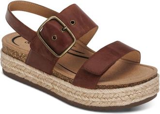 Aetrex Womens Vania Platform Sandals In Walnut
