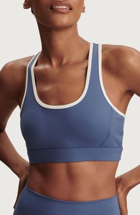Varley Freesoft Selma Racerback Sports Bra in Bijou Blue at Nordstrom, Size X-Small