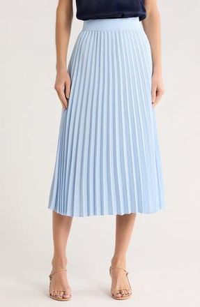 Nordstrom Pleated Midi Skirt in Blue Floaty at Nordstrom Rack, Size Xx-Large