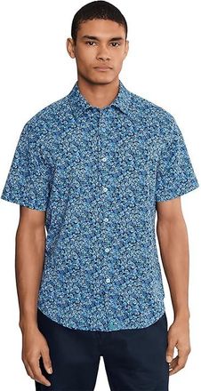 UNTUCKit Short Sleeve Zamora Performance Printed Shirt Mens Clothing Navy : 2XL Regular Fit, Elastane/Nylon