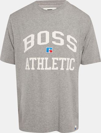 HUGO BOSS Boss By Hugo Boss Grey Logo Applique Jersey T-Shirt