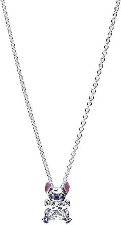 Pandora Disney Stitch Collier Ketting - Dames - Kettingen - Blauw - 145 CM - Leer - Accessoires