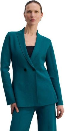 The Fold Somerton Sculpt Knit Blazer in Blue at Nordstrom, Size 4
