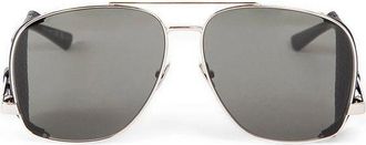 Saint Laurent Silver Metal Womens Sunglasses