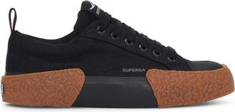 Superga Unisex Adult 2660 Stripe Big Bumpers Trainers (Black/Gum) - Size UK 5.5
