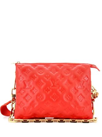 Louis Vuitton Coussin Bag Monogram Embossed Lambskin PM crossbody bag - Rosso