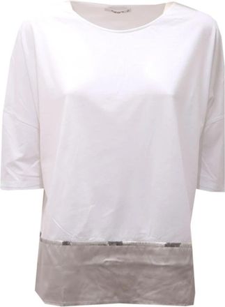 KANGRA Sequin Katoenen Trui - Dames - Blouses - Wit - S - Katoen - Overhemden