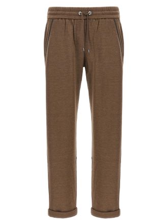 Brunello Cucinelli Womens Shiny Pocket Detail Joggers