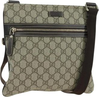 Gucci Pre-owned Cross Body Bags, female, Beige, Size: ONE SIZE Pre-owned Vintage GG Shoulder Bag