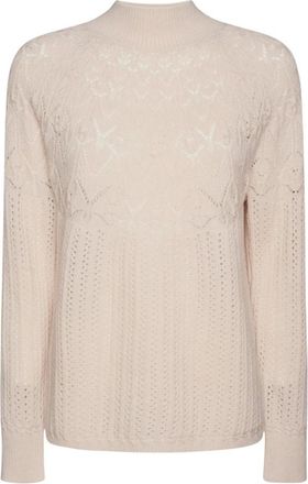 Elena Miro Lupetto in Costa Traforata - Dames - Coltruien - Beige - S - Truien & Vesten
