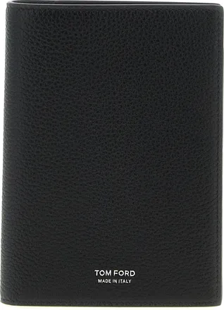 Tom Ford Hammered Leather Passport Holder Portafogli Nero-Uomo