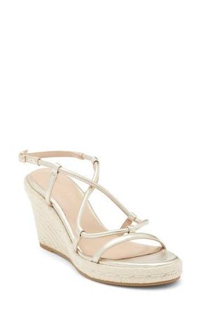 Stuart Weitzman Nilla Espadrille Platform Wedge Sandal in Platino at Nordstrom Rack, Size 8.5