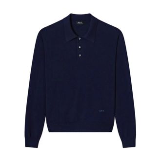 A.P.C. A.p.c., Heren, Truien, Blauw, Maat: XL Katoen