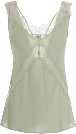 Pinko Mouwloze Top - Dames - Tops zonder mouwen - Groen - M - Tops