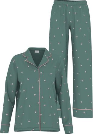 Mey Little Berries Pyjama met lange mouwen - Dames - Pyjama - Groen - 2XL - Katoen - Nachtkleding