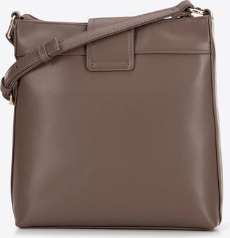 Wittchen Dames eco-leren crossbody tas met logo, beige