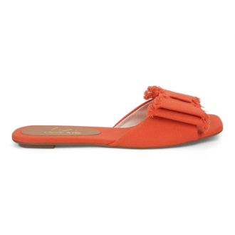 Love Rio Womens Freya Threads Flat Sandal In Coral
