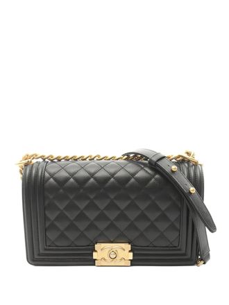 Chanel 2020s Boy chain-strap shoulder bag - women - Caviar Leather - One Size - Black