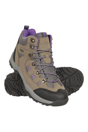 Mountain Warehouse Adventurer Womens Boots - Waterproof Rain Boots, Synthetic & Textile Walking Shoes - For Spring Summer, Hiking & Trekking Grey Adult Shoe Size 5.5