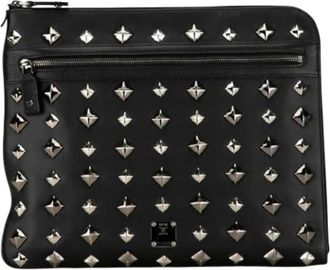 MCM Pre-owned Plastic clutches - Dames - Vintage Clutch - Zwart - ONE Size - Leer - Vintage