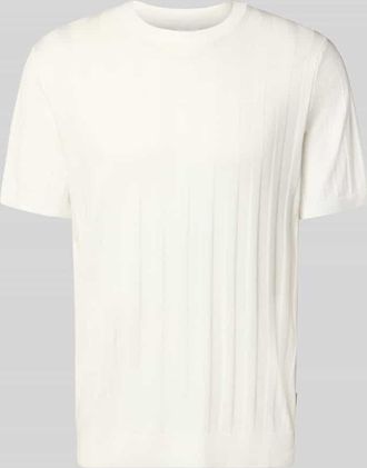 Lindbergh Lindbergh Strickshirt aus Viskose-Mix mit Rundhalsausschnitt in Weiss, Gr&ouml;&szlig;e XXXL