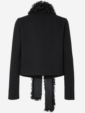 Fendi Wool And Angora Stretch Jacket - Black