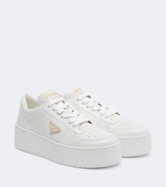 Prada Downtown Bold leather platform sneakers