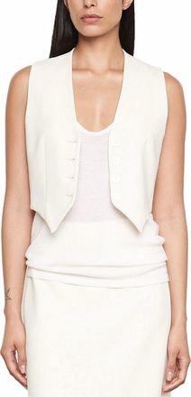 Enza Costa Crepe Sleeveless Vest In Cream