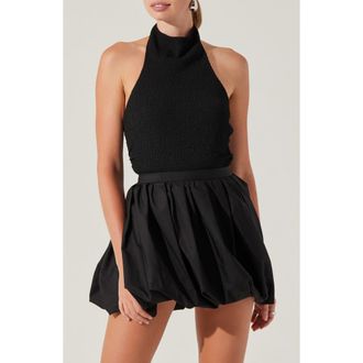 ASTR the Label Gwyneth Smock Halter Top in Black at Nordstrom Rack, Size X-Small