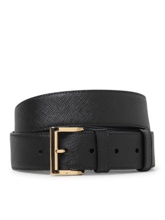 Prada SAFFIANO BELT WITH LOGO PLATE - Prada - Woman