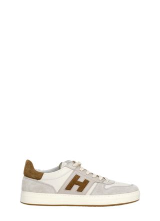 Hogan Ivory H-Tv Suede Inserts Sneakers