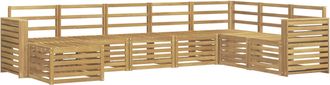 vidaXL Conjunto De Sof&aacute;s De Exterior 8 Uds. Blanco Vidaxl