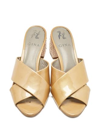 Gina crisscross heeled sandals - Neutrals