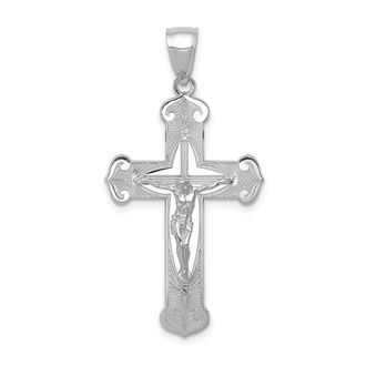 Diamond2Deal 14k Gold Polished Crucifix Pendant