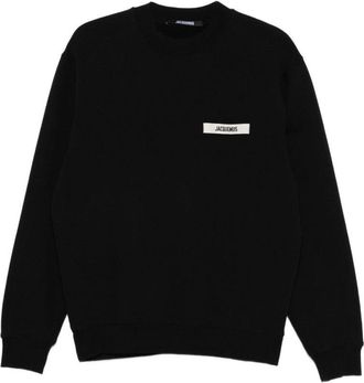 Jacquemus Contemporary Fit Black Cotton Sweatshirt