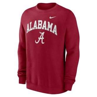 Nike Alabama Arch Nike Mens College Pullover Crew in Red | NKPU69WABN-Y48