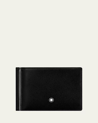 Montblanc Meisterstuck Leather Bifold Wallet with Money Clip, Black