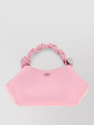 Ganni leather bou mini tote twisted handle