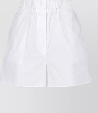 Frankie Shop straight shorts elastic waistband pleated design