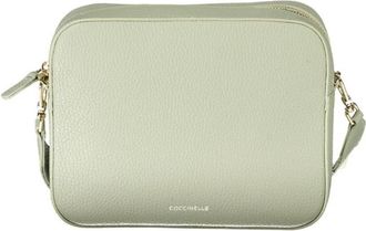 Coccinelle Groene leren handtas met ritssluiting - Dames - Schoudertassen - Groen - ONE Size - Leer - Tassen