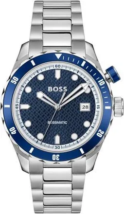 BOSS matic Bracelet Watch, 42mm in Blue at Nordstrom Rack